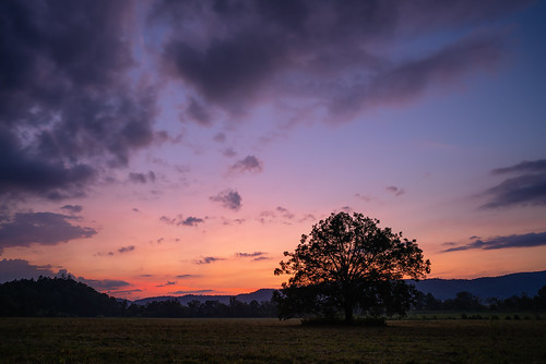 Townsend river and mountain scenery
